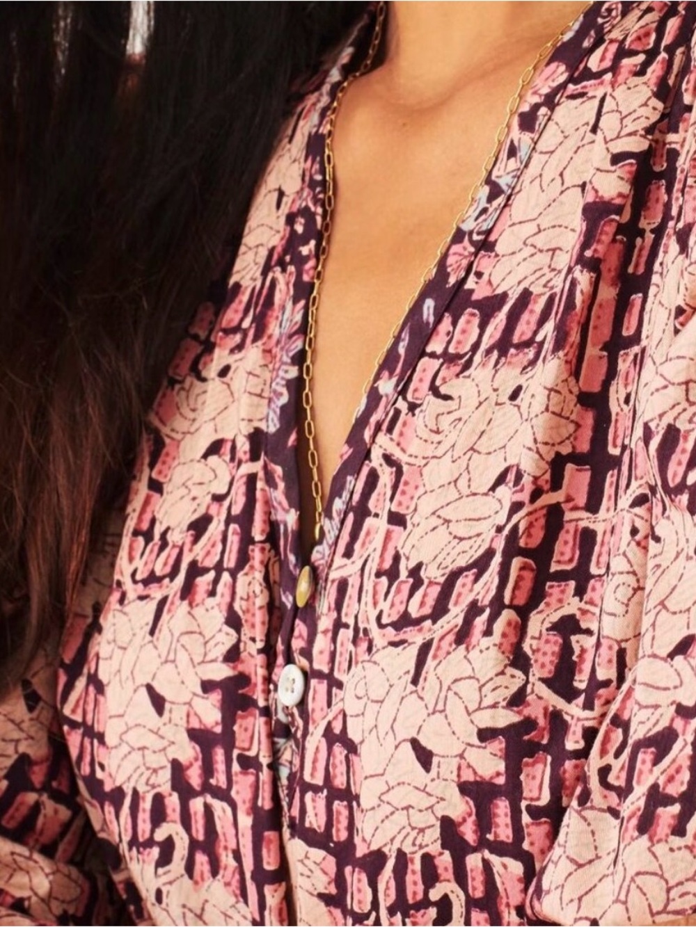 Faherty Idina Block Print Dress - M - Picture 2 of 6